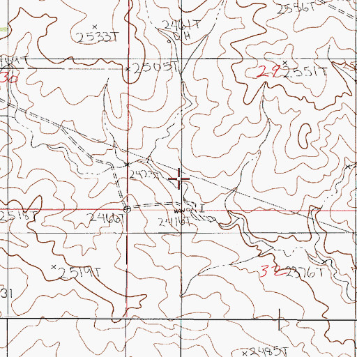 Topographic Map of 22N49E29CCDC01 Well, MT