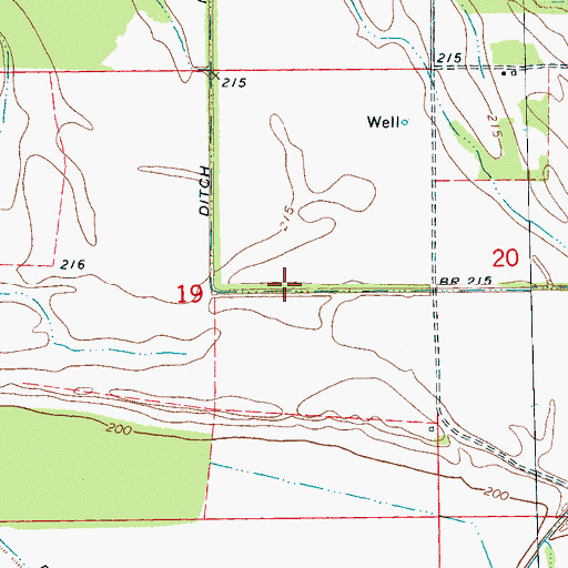 Topographic Map of Ditch Number 9, AR