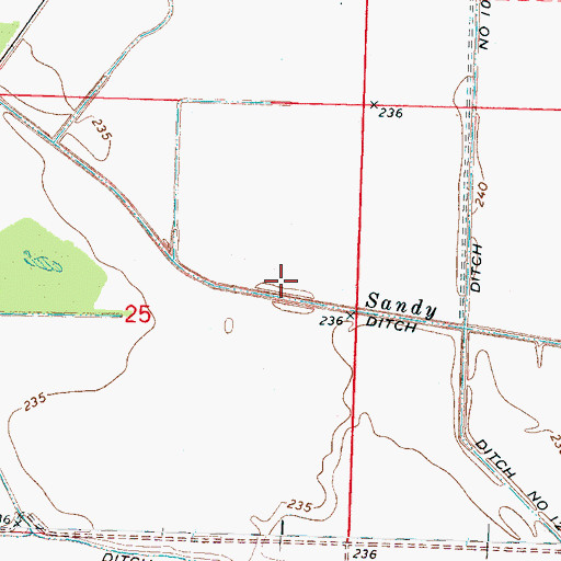 Topographic Map of Ditch Number 9, AR