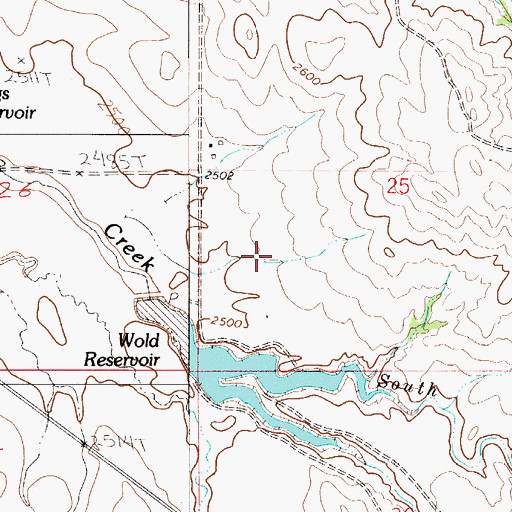 Topographic Map of 22N52E25CBCA01 Well, MT