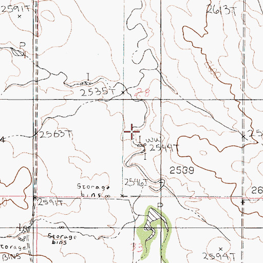 Topographic Map of 22N47E28CADD01 Well, MT