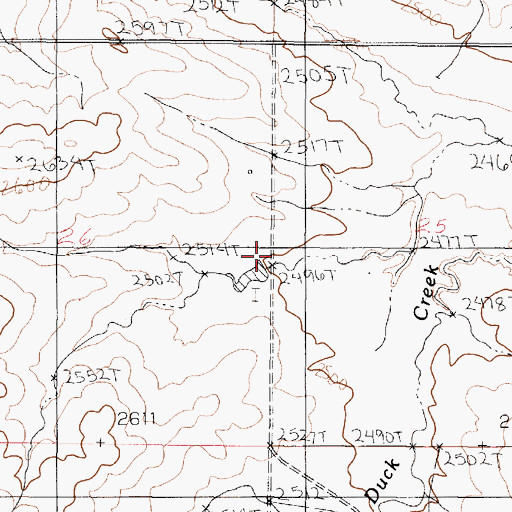 Topographic Map of 22N47E26DAAA01 Well, MT