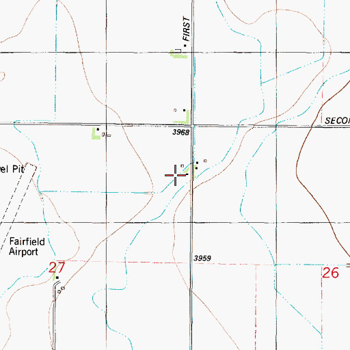 Topographic Map of 22N03W27AADA01 Well, MT