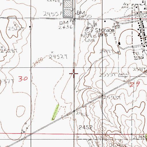 Topographic Map of 22N52E30ADDC01 Well, MT