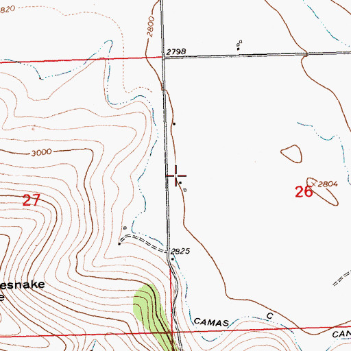 Topographic Map of 22N24W26BCC_01 Well, MT