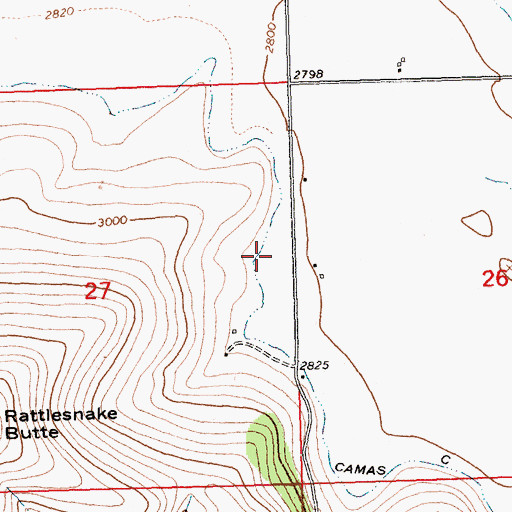 Topographic Map of 22N24W27ADD_01 Well, MT