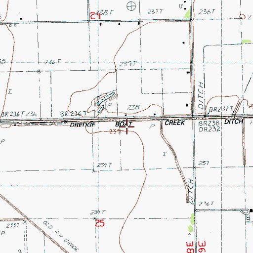 Topographic Map of Dredge Boat Creek Ditch Number 1, AR