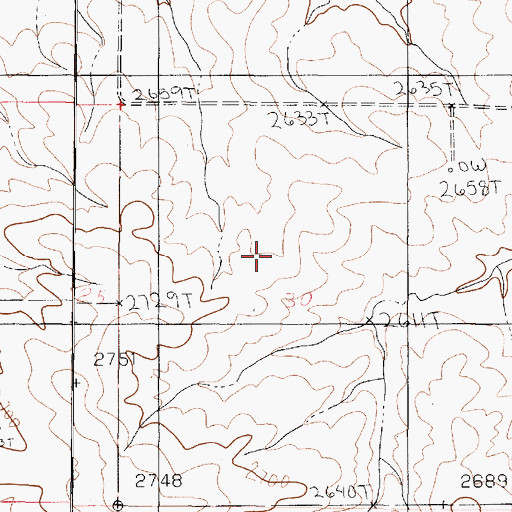 Topographic Map of 22N47E30BD__01 Well, MT