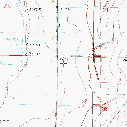 Topographic Map of 22N03W31BCCD01 Well, MT
