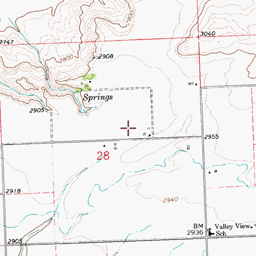 Topographic Map of 22N21W28ACD_01 Well, MT