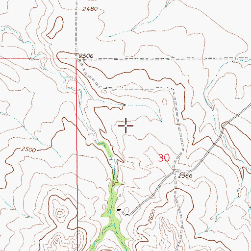 Topographic Map of 21N57E10CDDD01 Well, MT