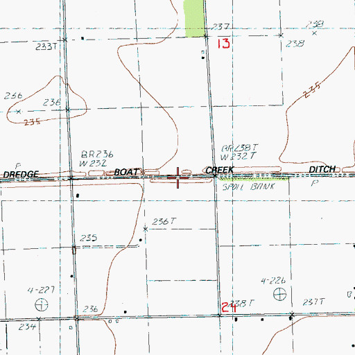 Topographic Map of Dredge Boat Creek Ditch Number 12, AR
