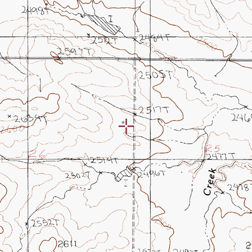 Topographic Map of 22N47E26ADAD01 Well, MT