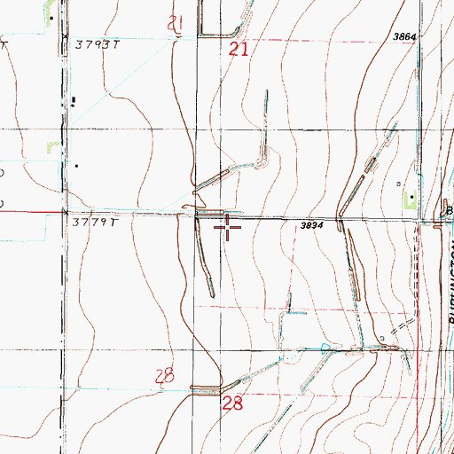 Topographic Map of 22N03W28ABBB02 Well, MT