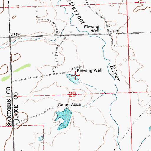 Topographic Map of 22N23W29ACAB01 Well, MT