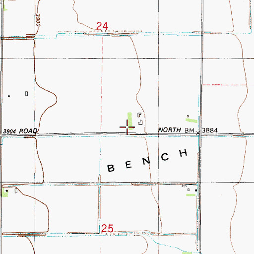 Topographic Map of 22N02W24CCD_01 Well, MT