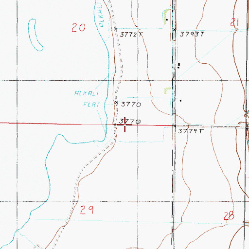 Topographic Map of 22N03W29AABA01 Well, MT