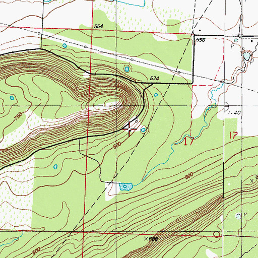 Topographic Map of Earl Prairie District School Number 66, AR