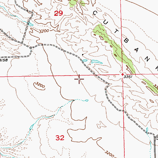 Topographic Map of 22N19E32ABBC01 Well, MT