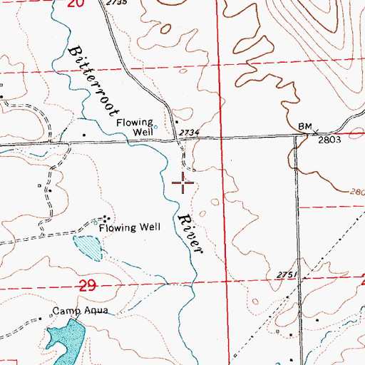 Topographic Map of 22N23W29AAD_01 Well, MT