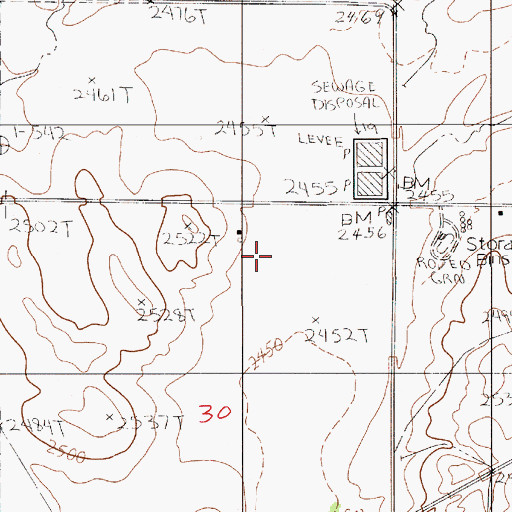 Topographic Map of 22N52E30ABBD01 Well, MT