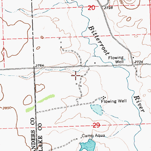 Topographic Map of 22N23W29BAA_01 Well, MT