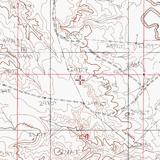 Topographic Map of 22N51E28BAAA01 Well, MT