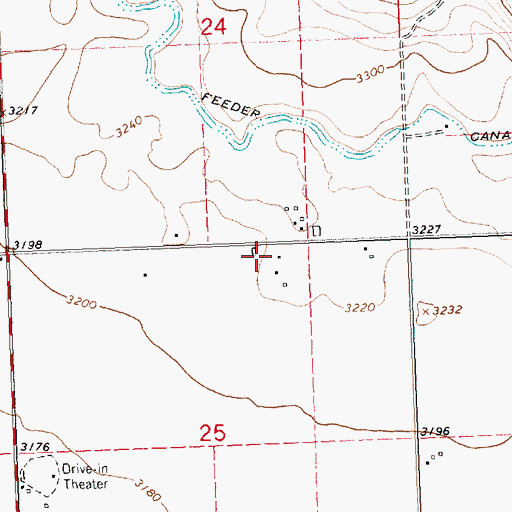 Topographic Map of 22N20W25ABA_01 Well, MT