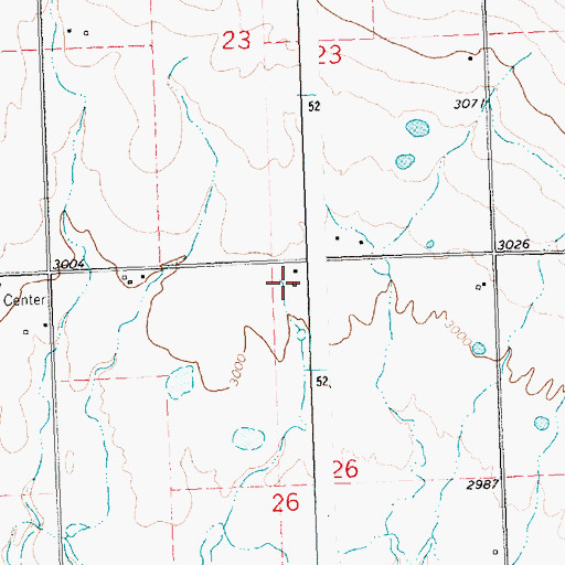 Topographic Map of 22N21W26ABB_01 Well, MT