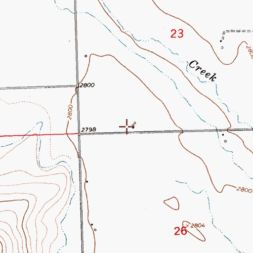 Topographic Map of 22N24W23CDC_01 Well, MT