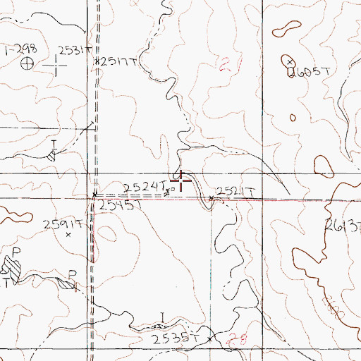 Topographic Map of 22N47E21CDCC02 Well, MT