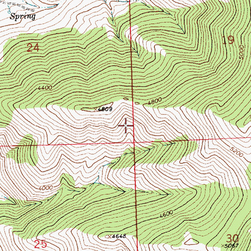 Topographic Map of 24N22W30BCAC01 Well, MT