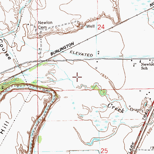 Topographic Map of 22N58E24CD__01 Well, MT