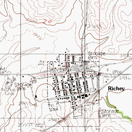 Topographic Map of 22N52E20DC__01 Well, MT
