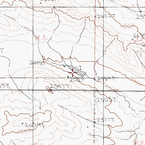 Topographic Map of 22N47E23DDBC01 Well, MT