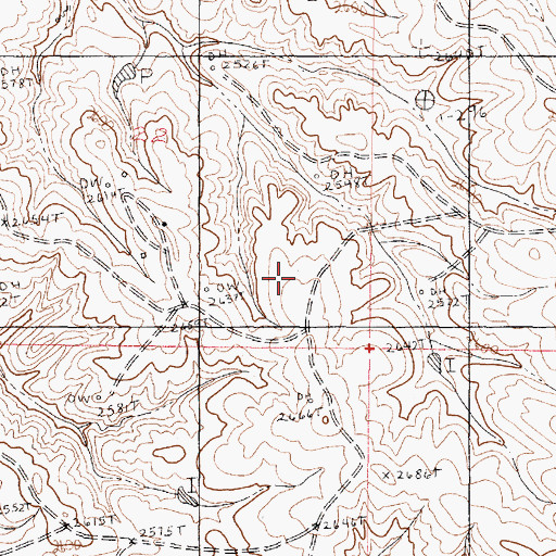 Topographic Map of 22N46E22DDBC01 Well, MT