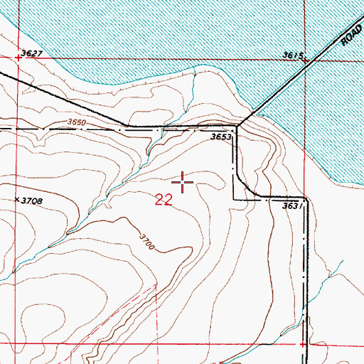 Topographic Map of 22N03E22ACCD14 Well, MT