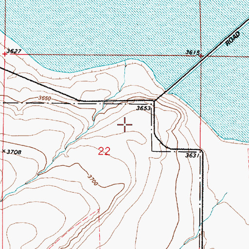 Topographic Map of 22N03E22ACAC13 Well, MT