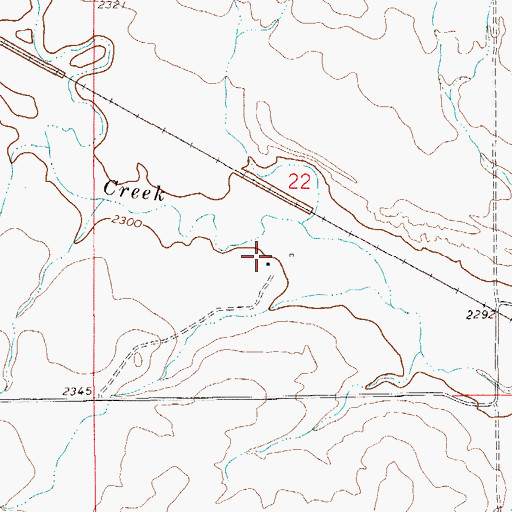 Topographic Map of 22N56E22CADA01 Well, MT