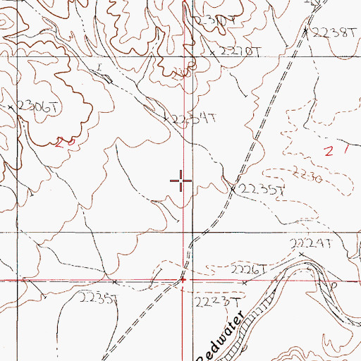 Topographic Map of 22N50E20DADC01 Well, MT