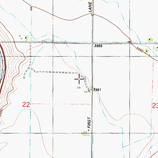 Topographic Map of 22N03W22ADAC01 Well, MT