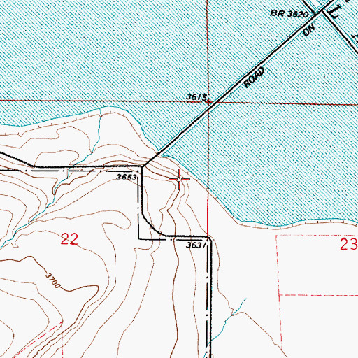 Topographic Map of 22N03E22ADAB03 Well, MT