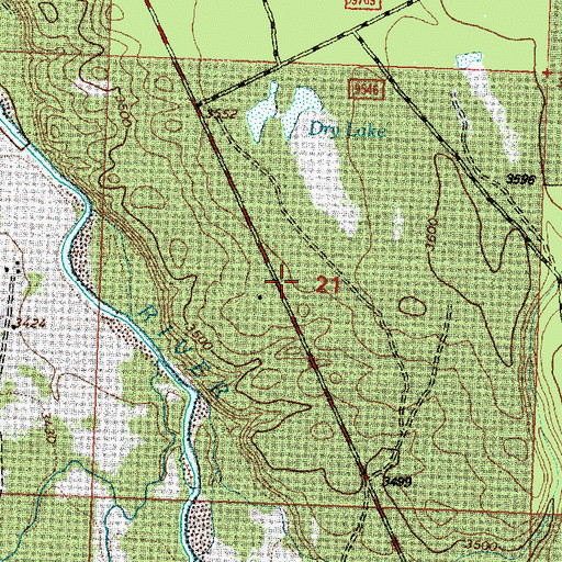 Topographic Map of 22N17W21CAAA01 Well, MT