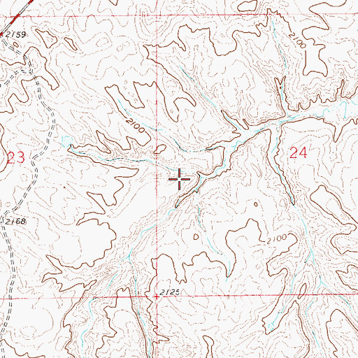 Topographic Map of 22N59E24CBBD01 Well, MT