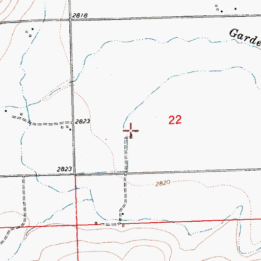 Topographic Map of 22N24W22CAB_01 Well, MT