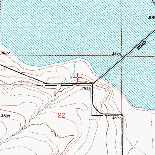 Topographic Map of 22N03E22ABDB08 Well, MT