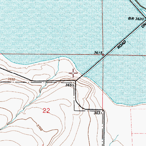 Topographic Map of 22N03E22AACB02 Well, MT