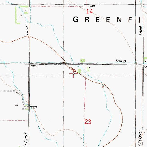 Topographic Map of 22N03W23BACA01 Well, MT