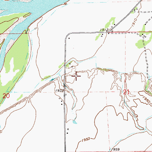 Topographic Map of 22N59E21BC__01 Well, MT