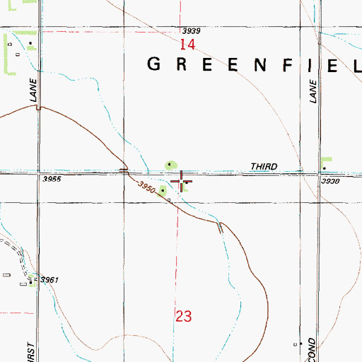 Topographic Map of 22N03W23ABBB01 Well, MT